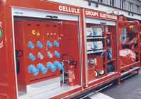 Self-ejecting solutions for emergency vehicles or commercial trucks.