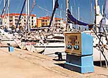 DN's provide power for yachts at a marina.